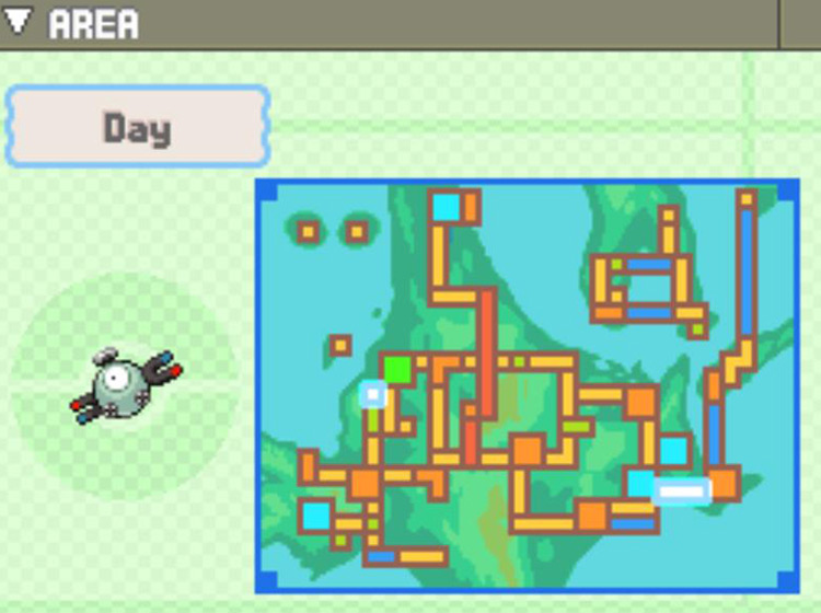 Magnemite’s habitat areas according to the Pokédex / Pokémon Platinum