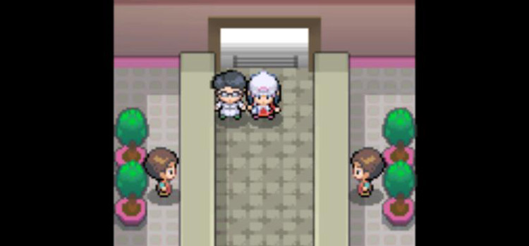 Rowans Assistant in the gate to Route 206 (Pokémon Platinum)