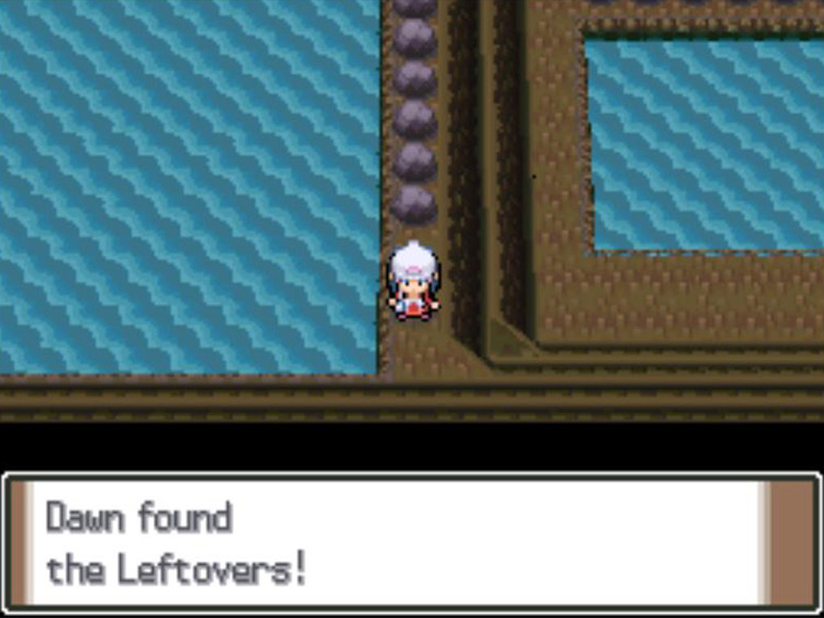 Obtaining the Leftovers on Victory Road. / Pokémon Platinum