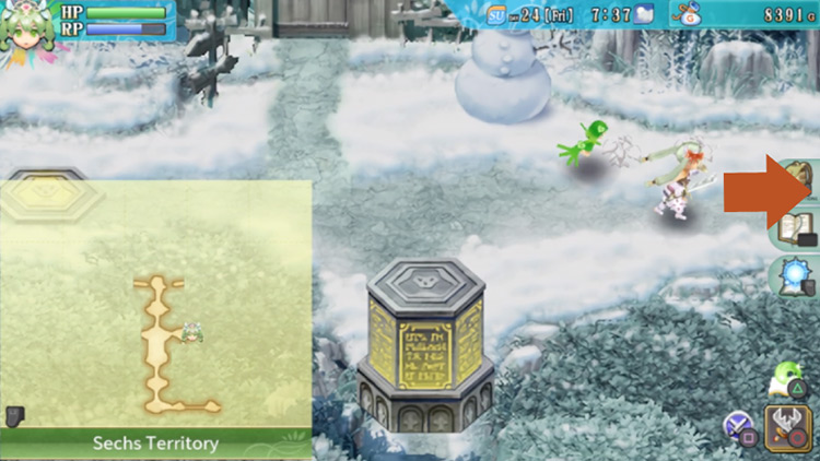 A short path in Sechs Territory with a house where a cooking traveler resides / Rune Factory 4