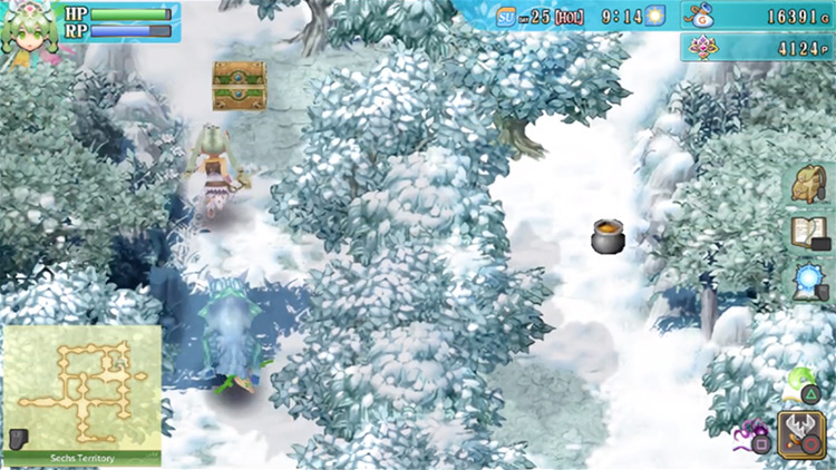 A chest containing a Cyclone ability / Rune Factory 4