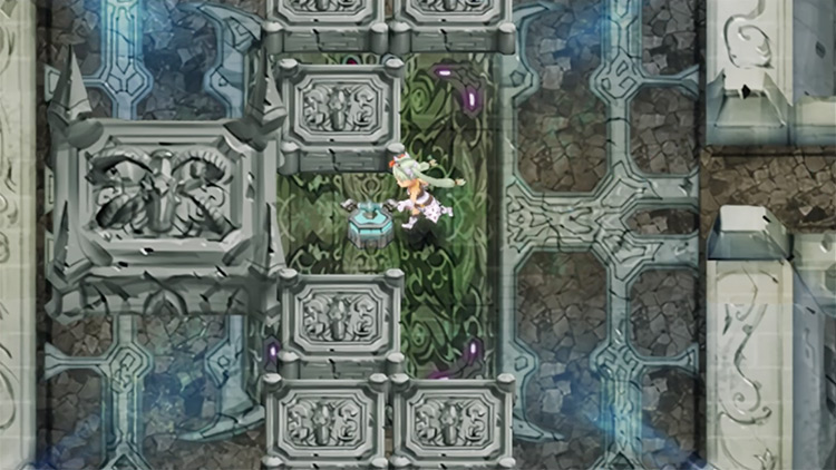 A switch in the Floating Empire West that removes a gate blocking the path to the final boss / Rune Factory 4