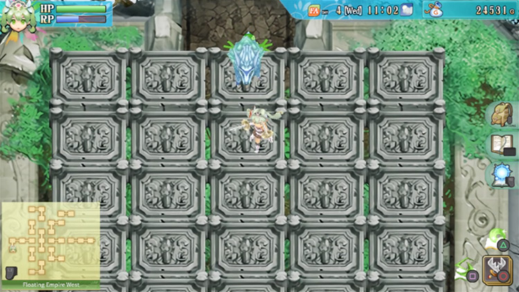 A puzzle in the Floating Empire West / Rune Factory 4