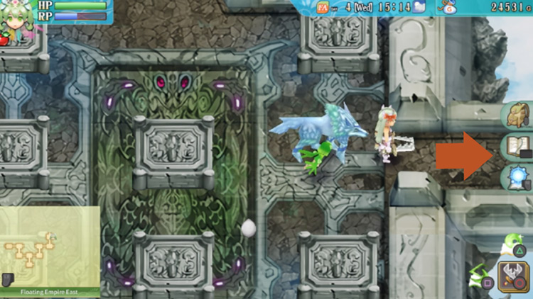 A room with multiple rock pillars / Rune Factory 4
