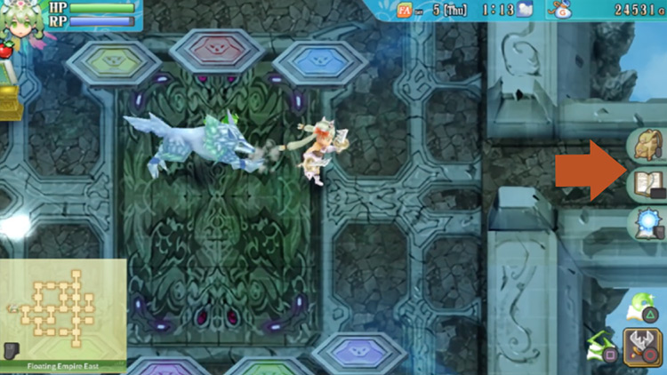 The entrance of the Floating Empire East / Rune Factory 4