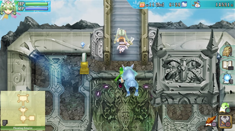 The entrance to the final boss room of the Floating Empire / Rune Factory 4