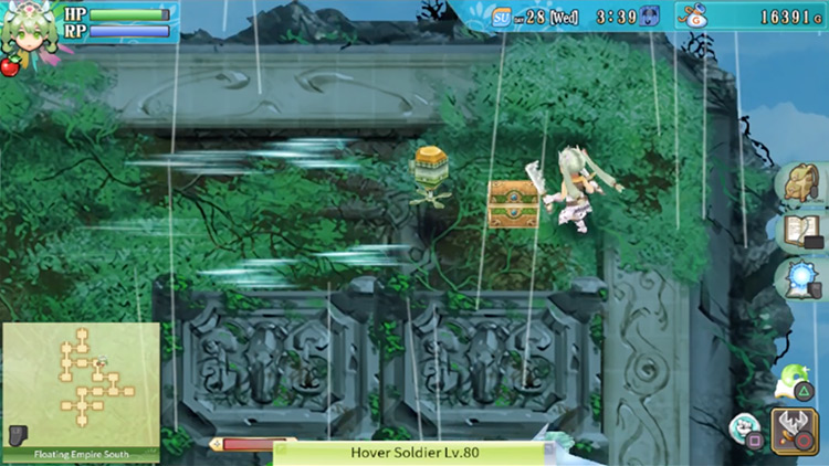 A chest containing Platinum in the Floating Empire South / Rune Factory 4