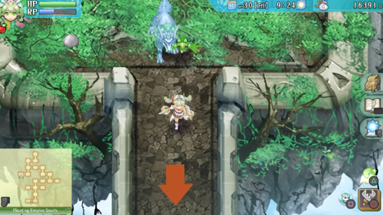 An area in the west section of the Floating Empire South / Rune Factory 4