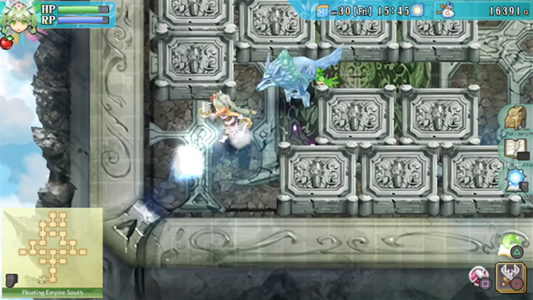A portal to a previously inaccessible area in the Floating Empire South / Rune Factory 4