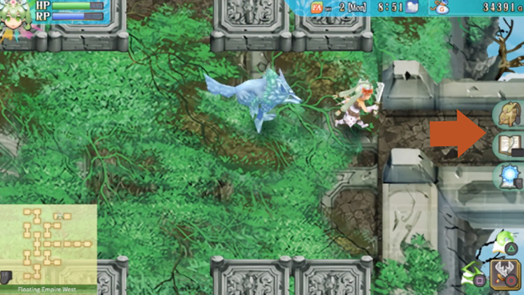 An area in the north section of the Floating Empire West / Rune Factory 4