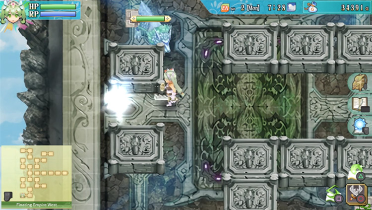 A portal that takes you to the northwest section of the Floating Empire West / Rune Factory 4