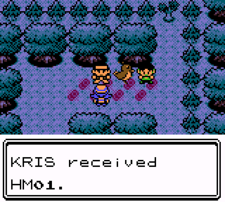 Receiving HM01 Cut from the Charcoal Kiln master / Pokémon Crystal