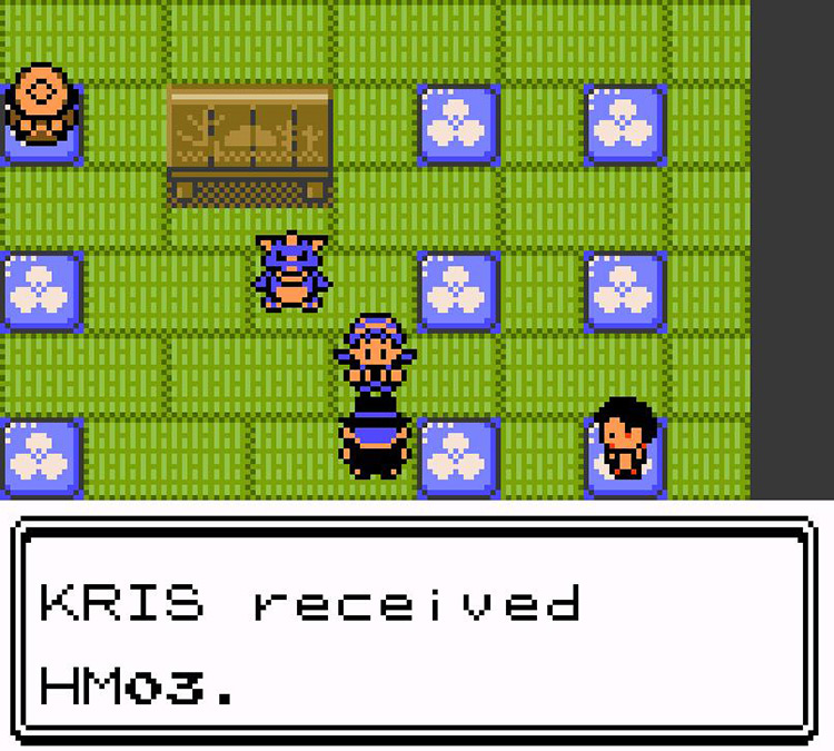 Receiving HM03 Surf from the well-dressed gentleman / Pokémon Crystal