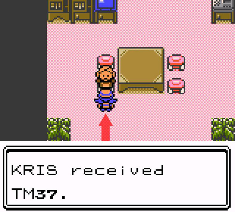 Receiving TM37 outside of Tohjo Falls / Pokémon Crystal