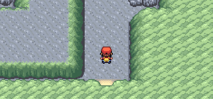 Standing near the entrance of Cerulean Cave (Pokémon FireRed)