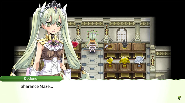 The entrance to Sharance Maze located in the trophy room / Rune Factory 4