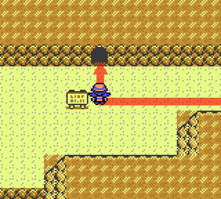 Approaching the entrance to the Rock Tunnel on Route 10 / Pokémon Crystal