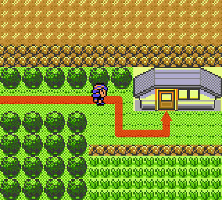 Approaching the cabin on Route 28 / Pokémon Crystal