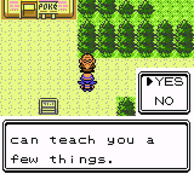 Choose “Yes” to get the Map Card. / Pokémon Crystal