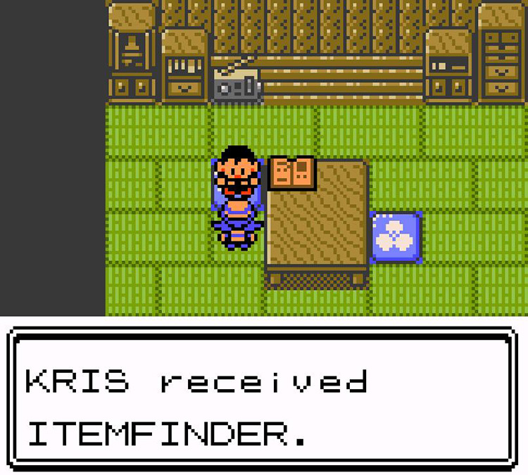 Receiving the Itemfinder. / Pokémon Crystal