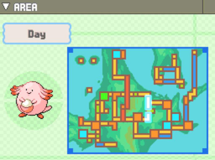 Chansey’s habitat, according to the Pokédex / Pokémon Platinum