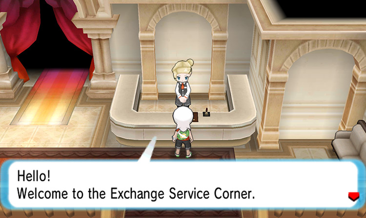 An Exchange Service Corner in the Battle Maison / Pokémon ORAS