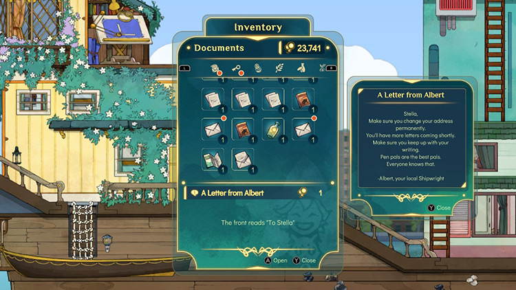 Open your inventory and read “A Letter from Albert” to finish this side quest. / Spiritfarer