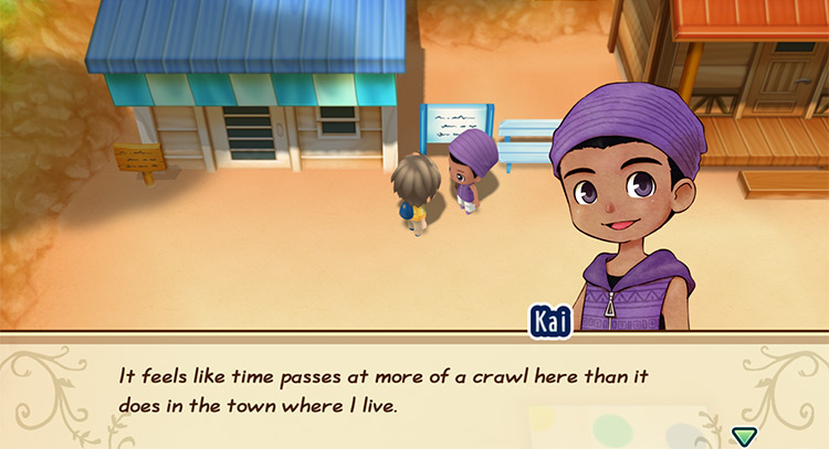 Kai at his cafe on Mineral Beach. / Story of Seasons: Friends of Mineral Town