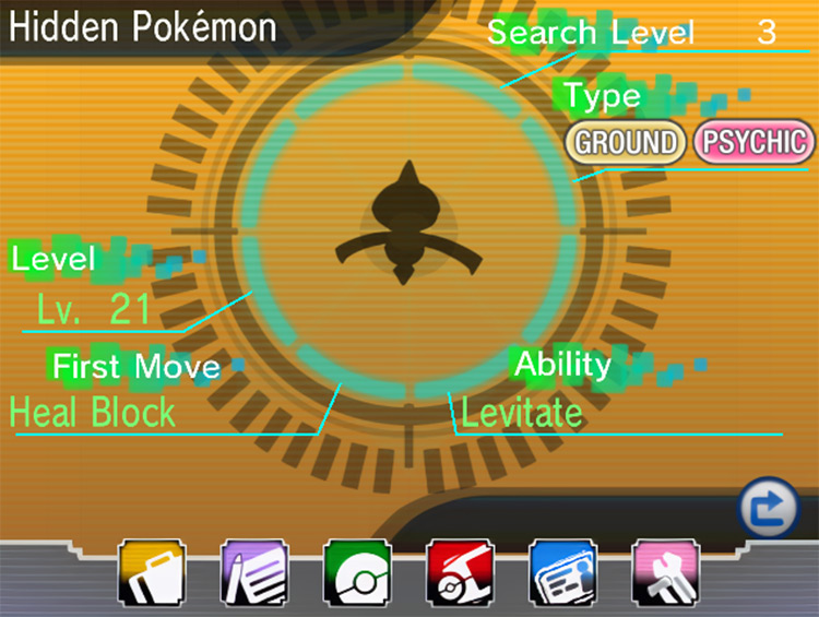 Using the DexNav’s Detector Mode / Pokémon ORAS