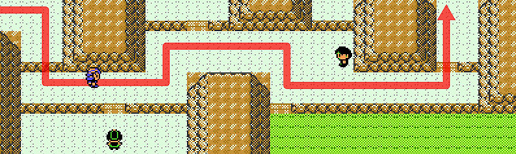 Traversing Route 9 on our way to the Power Plant. / Pokémon Crystal