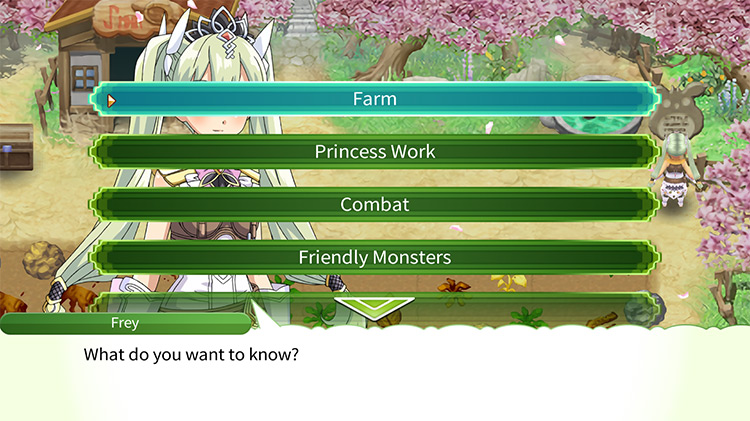 Different tutorials offered at an owl sign by your farm / Rune Factory 4