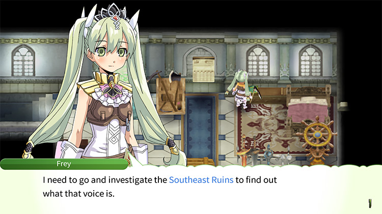 A reminder that pops up after interacting with the diary / Rune Factory 4