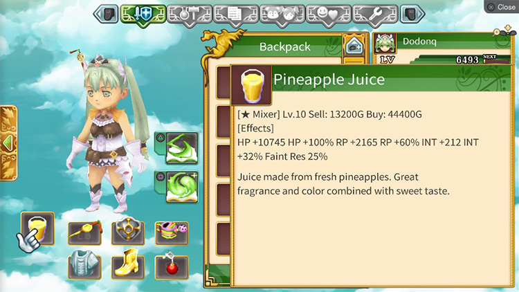 Level 10 Pineapple Juice / Rune Factory 4