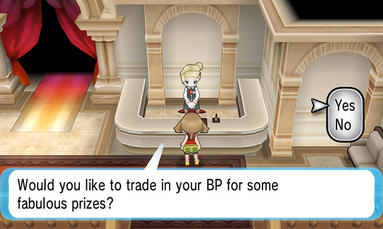 Exchanging BP for useful items / Pokémon ORAS