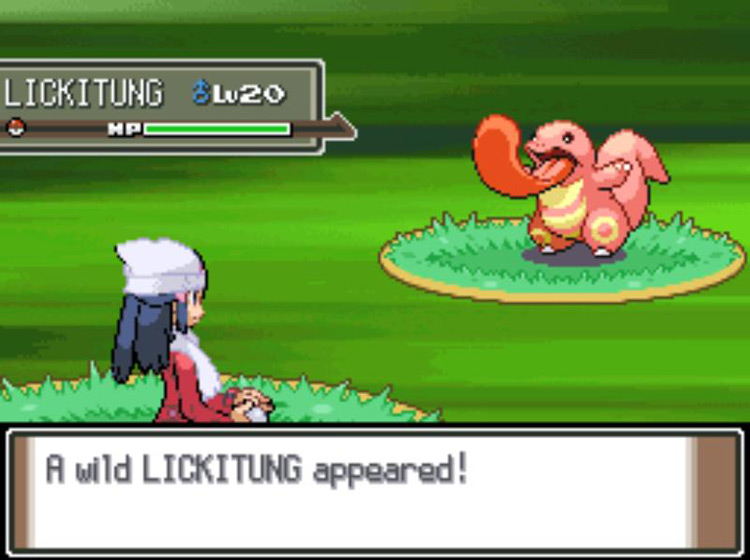 Finding a wild Lickitung on Route 215. / Pokémon Platinum