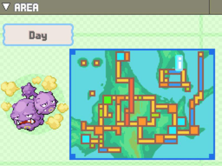 Weezing’s habitat according to the Pokédex. / Pokémon Platinum