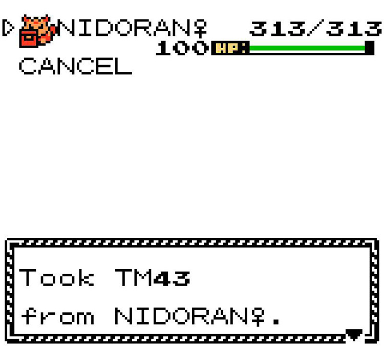 Receiving TM43 from Nidoran / Pokémon Crystal
