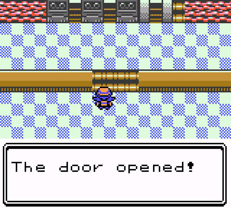 Opening the door to the radio signal machine / Pokémon Crystal