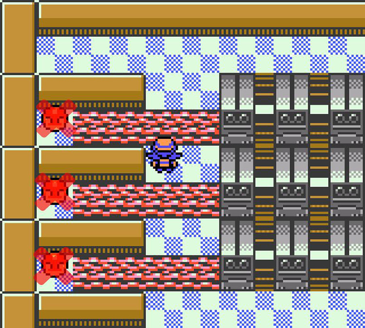 Three Electrodes must be defeated to deactivate the radio signal / Pokémon Crystal