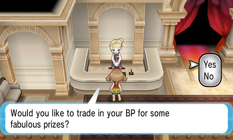 Exchanging BP for useful items / Pokémon ORAS