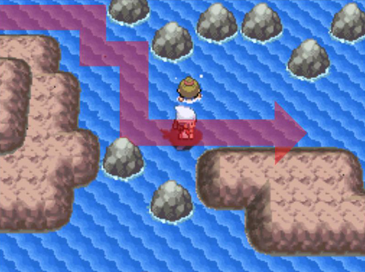 Passing the Swimmer while heading east / Pokémon Platinum
