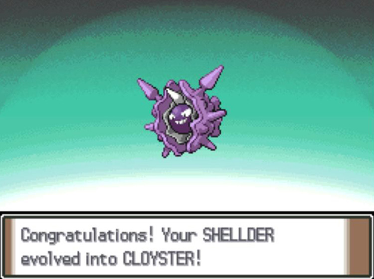 The newly-evolved Cloyster / Pokémon Platinum