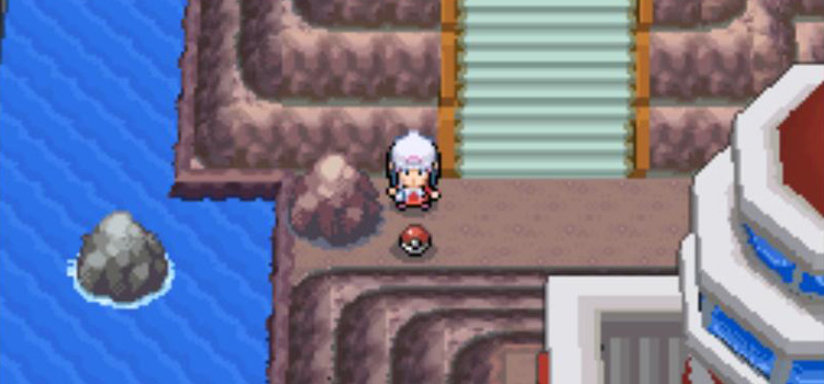 Finding a thunderstone behind the Sunyshore Lighthouse (Pokémon Platinum)