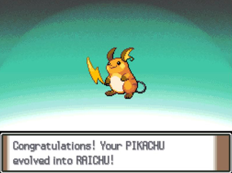 The newly-evolved Raichu / Pokémon Platinum