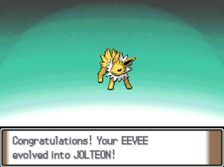 The newly-evolved Jolteon / Pokémon Platinum