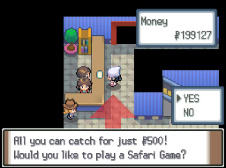 Paying 500 Poké Dollars to enter the Great Marsh / Pokémon Platinum