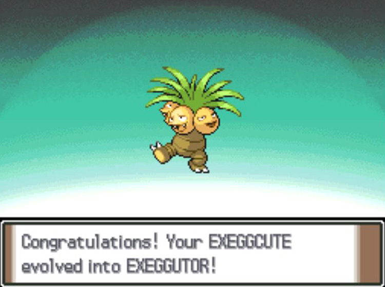 The newly-evolved Exeggutor / Pokémon Platinum