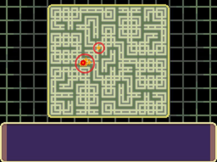 Glittering areas showing the existence of treasures / Pokémon Platinum