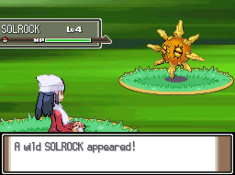 Finding a wild Solrock in Mt. Coronet / Pokémon Platinum