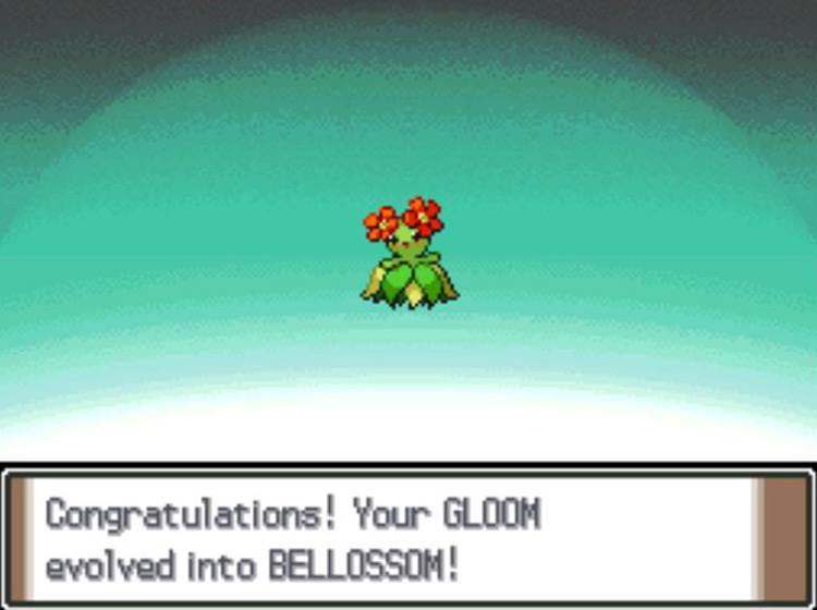 A newly-evolved Bellossom / Pokémon Platinum